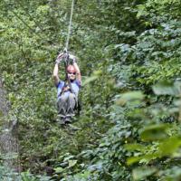 Zip-lining in Berkshire East in Charlemont MA